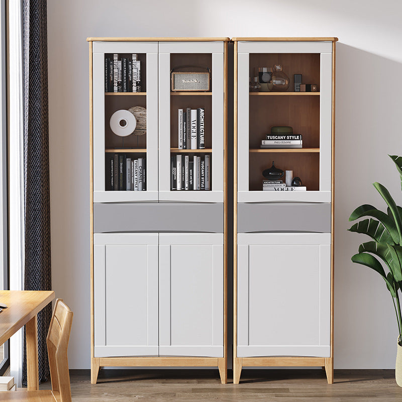 Scandinave Oak Display Standing Standard 16 "W Cabinet d'affichage avec portes