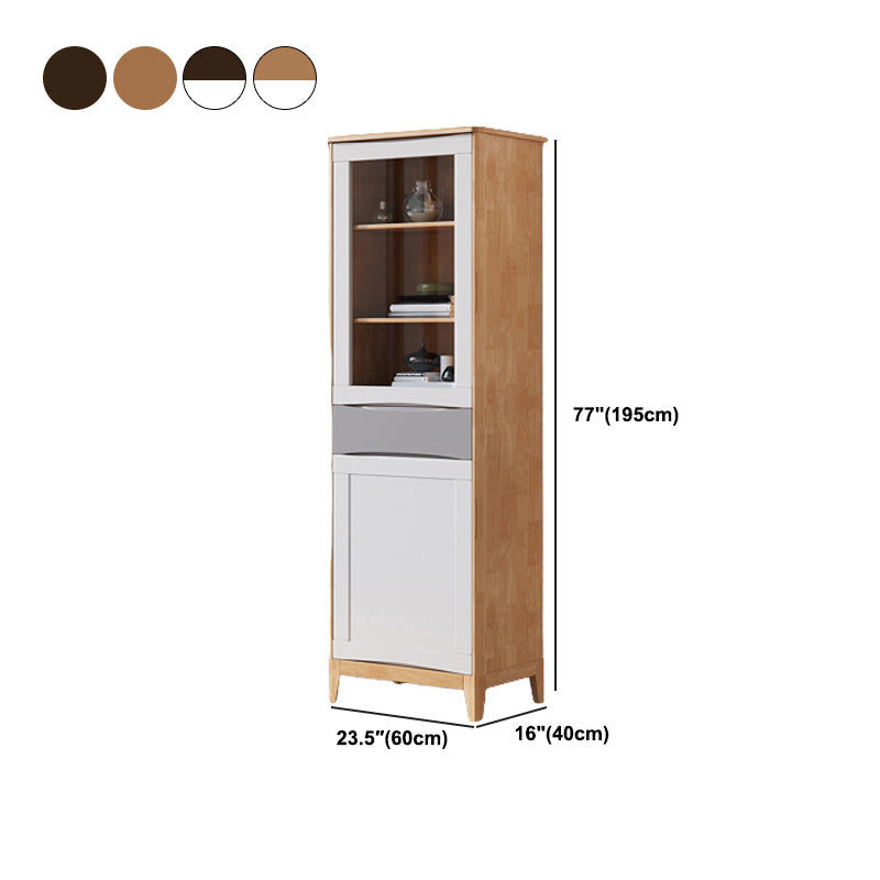 Scandinave Oak Display Standing Standard 16 "W Cabinet d'affichage avec portes