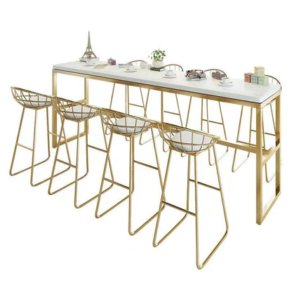 Glam Pub Table Table de bar rectangulaire à hauteur de bar pour usage intérieur