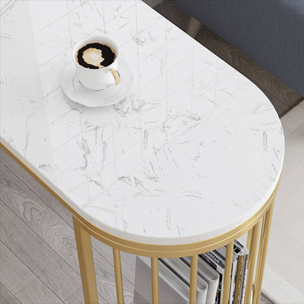 White Marble Bar Dining Table Glam Double Pedestal Bar Height Table Clearhalo 'Bar Furniture' 'Bar Tables' 'bar_tables' 'furn' 'furn_bar_tables' 'Furniture' 'Kitchen & Dining Furniture' 6162286