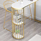 White Marble Bar Dining Table Glam Double Pedestal Bar Height Table Clearhalo 'Bar Furniture' 'Bar Tables' 'bar_tables' 'furn' 'furn_bar_tables' 'Furniture' 'Kitchen & Dining Furniture' 6162287