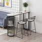 White Marble Bar Dining Table Glam Double Pedestal Bar Height Table Clearhalo 'Bar Furniture' 'Bar Tables' 'bar_tables' 'furn' 'furn_bar_tables' 'Furniture' 'Kitchen & Dining Furniture' 6162293