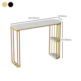 White Marble Bar Dining Table Glam Double Pedestal Bar Height Table Clearhalo 'Bar Furniture' 'Bar Tables' 'bar_tables' 'furn' 'furn_bar_tables' 'Furniture' 'Kitchen & Dining Furniture' 6162295