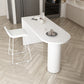 Table moderne en bois massif de forme libre, pour cuisine, salon, café