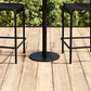Modern Round Metal Bar Table Dining Table - 23.6" L x 23.6" W x 41.3" H Clearhalo 'Bar Furniture' 'Bar Tables' 'bar_tables' 'furn' 'furn_bar_tables' 'Furniture' 'Kitchen & Dining Furniture' 6162380