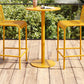 Modern Round Metal Bar Table Dining Table - 23.6" L x 23.6" W x 41.3" H Clearhalo 'Bar Furniture' 'Bar Tables' 'bar_tables' 'furn' 'furn_bar_tables' 'Furniture' 'Kitchen & Dining Furniture' 6162381