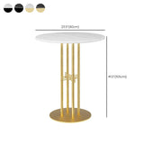 Modern Bar Table Round Dining Table - 23.6" W x 23.6" L x 41.3" H