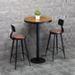 Industrial Solid Wood Bar Table Black and Metal Base Bar Table Clearhalo 'Bar Furniture' 'Bar Tables' 'bar_tables' 'furn' 'furn_bar_tables' 'Furniture' 'Kitchen & Dining Furniture' 6162420