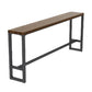 Industrial Solid Wood Bar Table Black and Metal Base Bar Table Without Chairs Clearhalo 'Bar Furniture' 'Bar Tables' 'bar_tables' 'furn' 'furn_bar_tables' 'Furniture' 'Kitchen & Dining Furniture' 6162421
