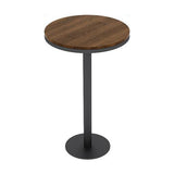 Industrial Solid Wood Bar Table Black and Metal Base Bar Table