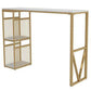 Rectangle Pedestal Bar Table Faux Marble Bar Height Pub Table with Shelves Clearhalo 'Bar Furniture' 'Bar Tables' 'bar_tables' 'furn' 'furn_bar_tables' 'Furniture' 'Kitchen & Dining Furniture' 6162466