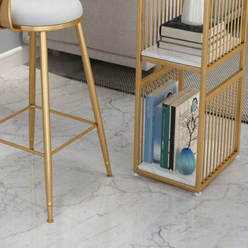 Rectangle Pedestal Bar Table Faux Marble Bar Height Pub Table with Shelves Clearhalo 'Bar Furniture' 'Bar Tables' 'bar_tables' 'furn' 'furn_bar_tables' 'Furniture' 'Kitchen & Dining Furniture' 6162467