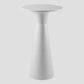 Contemporary Round Bar Height Table Metal Base Bar Table in Black and White 23.5"L x 23.5"W x 40.9"H White Clearhalo 'Bar Furniture' 'Bar Tables' 'bar_tables' 'furn' 'furn_bar_tables' 'Furniture' 'Kitchen & Dining Furniture' 6162521