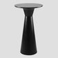 Contemporary Round Bar Height Table Metal Base Bar Table in Black and White 23.5"L x 23.5"W x 40.9"H Black Wood Clearhalo 'Bar Furniture' 'Bar Tables' 'bar_tables' 'furn' 'furn_bar_tables' 'Furniture' 'Kitchen & Dining Furniture' 6162522