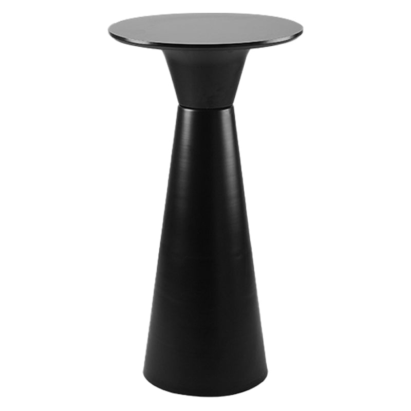 Contemporary Round Bar Height Table Metal Base Bar Table in Black and White Clearhalo 'Bar Furniture' 'Bar Tables' 'bar_tables' 'furn' 'furn_bar_tables' 'Furniture' 'Kitchen & Dining Furniture' 6162525