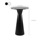 Contemporary Round Bar Height Table Metal Base Bar Table in Black and White Clearhalo 'Bar Furniture' 'Bar Tables' 'bar_tables' 'furn' 'furn_bar_tables' 'Furniture' 'Kitchen & Dining Furniture' 6162534
