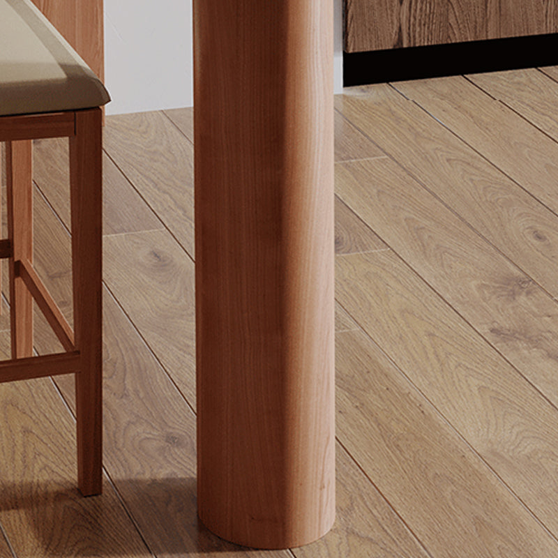 Mesa de bar con pedestal doble, mesa de comedor industrial de madera maciza de pino para sala de estar