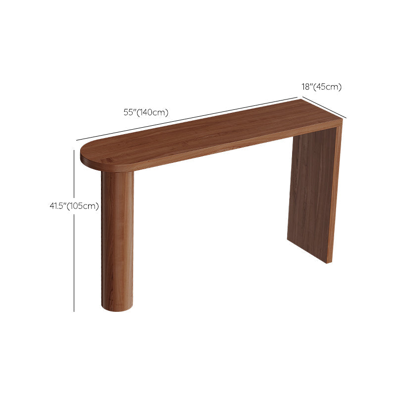 Mesa de bar con pedestal doble, mesa de comedor industrial de madera maciza de pino para sala de estar