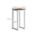 Brown Wood Top Bar Table Outdoor Trestle Base Bar Wine Table