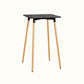 Beech Solid Wood Legs Bar Table Glam Round and Square Bar Table