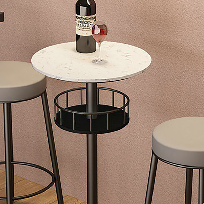 Pedestal Pub Table Glam Style Bar Table for Indoor and Breakroom Clearhalo 'Bar Furniture' 'Bar Tables' 'bar_tables' 'furn' 'furn_bar_tables' 'Furniture' 'Kitchen & Dining Furniture' 6162639