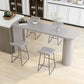 Table de bar moderne rectangulaire en bois massif, table à manger pour cuisine, salon, café
