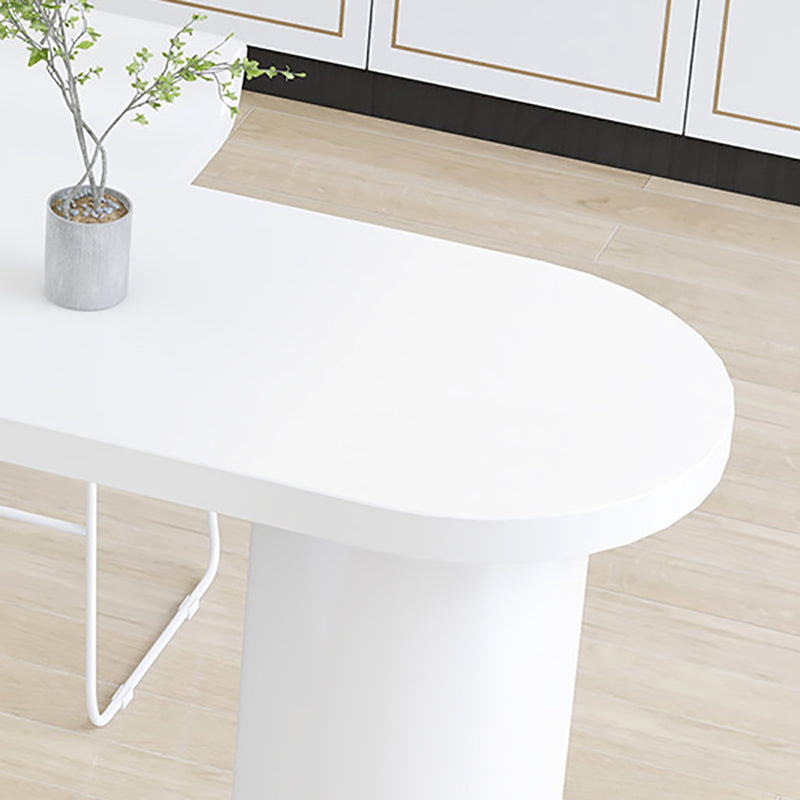 Table de bar moderne rectangulaire en bois massif, table à manger pour cuisine, salon, café