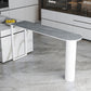 Modern Bar Table Sintered Stone Dining Table for Kitchen Living Room Coffee Room White Gray Clearhalo 'Bar Furniture' 'Bar Tables' 'bar_tables' 'furn' 'furn_bar_tables' 'Furniture' 'Kitchen & Dining Furniture' 6162689