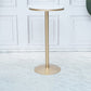 Round Bar Table Gold and Metal Base Bar Table for Kitchen Living Room Coffee Room 21.7"L x 21.7"W x 37.4"H White Without Chairs Clearhalo 'Bar Furniture' 'Bar Tables' 'bar_tables' 'furn' 'furn_bar_tables' 'Furniture' 'Kitchen & Dining Furniture' 6162708