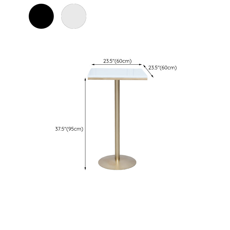 Round Bar Table Gold and Metal Base Bar Table for Kitchen Living Room Coffee Room Clearhalo 'Bar Furniture' 'Bar Tables' 'bar_tables' 'furn' 'furn_bar_tables' 'Furniture' 'Kitchen & Dining Furniture' 6162713