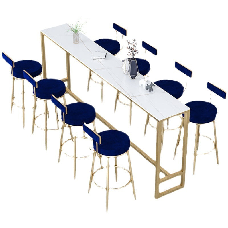 Rechteckiger Bartisch aus gesintertem Stein, moderner Esstisch für Küche, Wohnzimmer, Kaffeezimmer