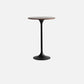Contemporary Round Bar Height Table Metal Pedestal Bar Table for Cafe and Breakroom Solid Wood Walnut Clearhalo 'Bar Furniture' 'Bar Tables' 'bar_tables' 'furn' 'furn_bar_tables' 'Furniture' 'Kitchen & Dining Furniture' 6162797