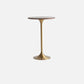 Contemporary Round Bar Height Table Metal Pedestal Bar Table for Cafe and Breakroom Solid Wood Dark Brown Clearhalo 'Bar Furniture' 'Bar Tables' 'bar_tables' 'furn' 'furn_bar_tables' 'Furniture' 'Kitchen & Dining Furniture' 6162798
