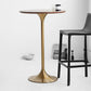 Contemporary Round Bar Height Table Metal Pedestal Bar Table for Cafe and Breakroom Clearhalo 'Bar Furniture' 'Bar Tables' 'bar_tables' 'furn' 'furn_bar_tables' 'Furniture' 'Kitchen & Dining Furniture' 6162805