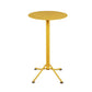 Metal Bar Dining Table Industrial Bar Height Cocktail Table with Pedestal
