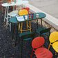 Modern Oval Pub Table Metal Bar Height Table with Footrest for Outdoor Clearhalo 'Bar Furniture' 'Bar Tables' 'bar_tables' 'furn' 'furn_bar_tables' 'Furniture' 'Kitchen & Dining Furniture' 6162884