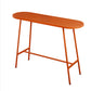 Modern Oval Pub Table Metal Bar Height Table with Footrest for Outdoor Orange Without Chairs Clearhalo 'Bar Furniture' 'Bar Tables' 'bar_tables' 'furn' 'furn_bar_tables' 'Furniture' 'Kitchen & Dining Furniture' 6162887