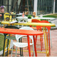 Modern Oval Pub Table Metal Bar Height Table with Footrest for Outdoor Clearhalo 'Bar Furniture' 'Bar Tables' 'bar_tables' 'furn' 'furn_bar_tables' 'Furniture' 'Kitchen & Dining Furniture' 6162888
