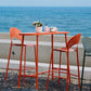 Modern Oval Pub Table Metal Bar Height Table with Footrest for Outdoor Clearhalo 'Bar Furniture' 'Bar Tables' 'bar_tables' 'furn' 'furn_bar_tables' 'Furniture' 'Kitchen & Dining Furniture' 6162892