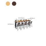 インダストリアルバーテーブルソリッドウッド長方形のパブテーブル屋内のパブテーブル