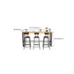 Industrial Style Bar Table Solid Wood Rectangle Pub Table for Indoor
