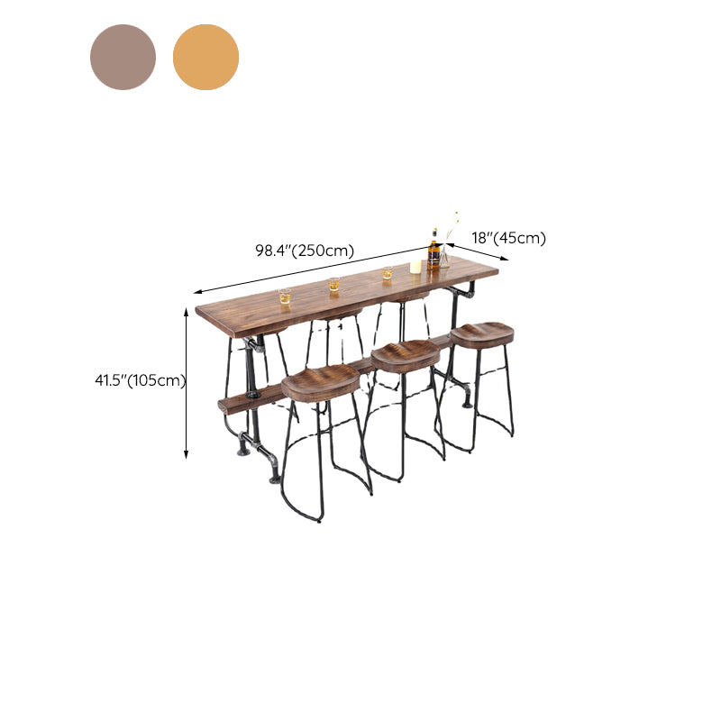 Industrial Bar Table Rectangle Solid Wood Pub Table for Outdoor Clearhalo 'Bar Furniture' 'Bar Tables' 'bar_tables' 'furn' 'furn_bar_tables' 'Furniture' 'Kitchen & Dining Furniture' 6162993