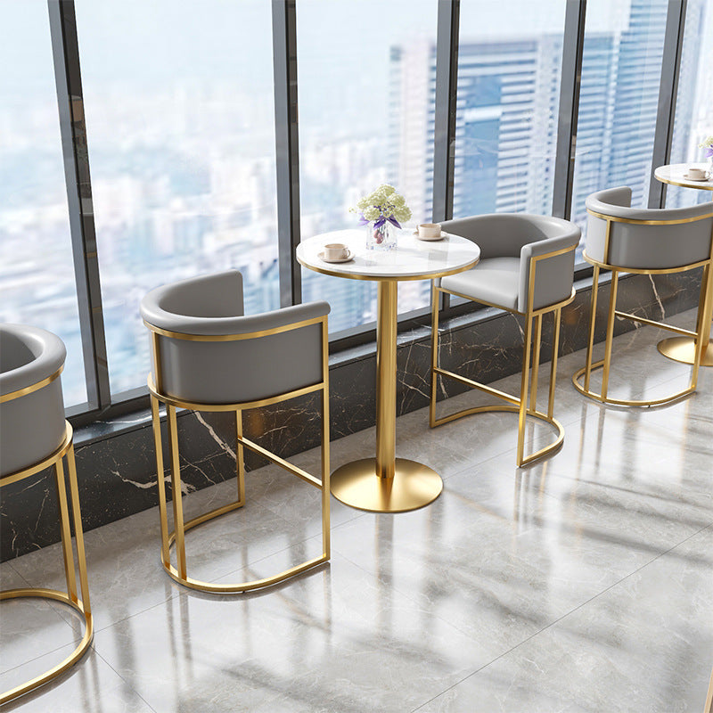 Sintered Stone Bar Table Traditional Luxury Dining Table for Kitchen Living Room Clearhalo 'Bar Furniture' 'Bar Tables' 'bar_tables' 'furn' 'furn_bar_tables' 'Furniture' 'Kitchen & Dining Furniture' 6162996