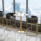 Sintered Stone Bar Table Traditional Luxury Dining Table for Kitchen Living Room Clearhalo 'Bar Furniture' 'Bar Tables' 'bar_tables' 'furn' 'furn_bar_tables' 'Furniture' 'Kitchen & Dining Furniture' 6163004