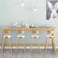 Contemporary Bar Table Rectangle Solid Wood Pub Table for Outdoor 86.6"L x 15.7"W x 41.3"H Natural Without Chairs Clearhalo 'Bar Furniture' 'Bar Tables' 'bar_tables' 'furn' 'furn_bar_tables' 'Furniture' 'Kitchen & Dining Furniture' 6163013