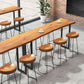 Rectangle Solid Wood Bar Table Sled Base Dining Table for Kitchen Living Room Coffee Room