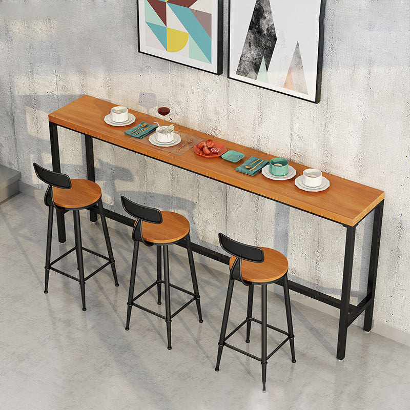 Contemporary Bar Table Rectangle Solid Wood Pub Table for Indoor Use Without Chairs Clearhalo 'Bar Furniture' 'Bar Tables' 'bar_tables' 'furn' 'furn_bar_tables' 'Furniture' 'Kitchen & Dining Furniture' 6163089