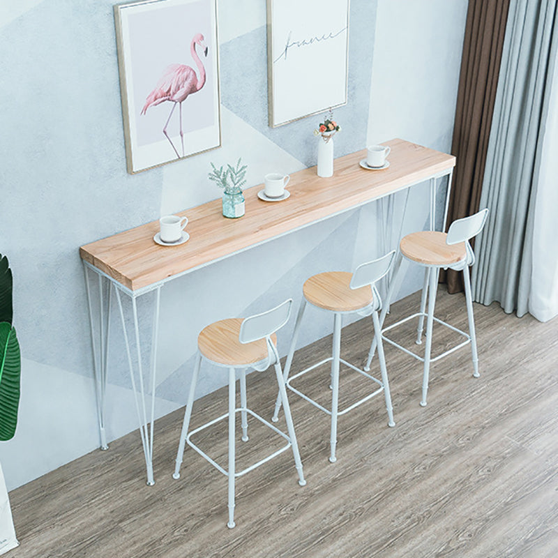 Natural Solid Wood Bar Table Modern Dining Table for Kitchen Living Room Clearhalo 'Bar Furniture' 'Bar Tables' 'bar_tables' 'furn' 'furn_bar_tables' 'Furniture' 'Kitchen & Dining Furniture' 6163122