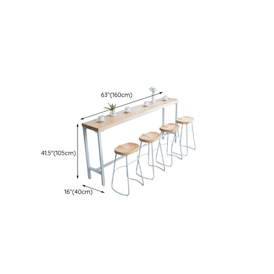 Natural Solid Wood Bar Table Modern Dining Table for Kitchen Living Room Clearhalo 'Bar Furniture' 'Bar Tables' 'bar_tables' 'furn' 'furn_bar_tables' 'Furniture' 'Kitchen & Dining Furniture' 6163125
