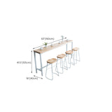 Natural Solid Wood Bar Table Modern Dining Table for Kitchen Living Room Clearhalo 'Bar Furniture' 'Bar Tables' 'bar_tables' 'furn' 'furn_bar_tables' 'Furniture' 'Kitchen & Dining Furniture' 6163125